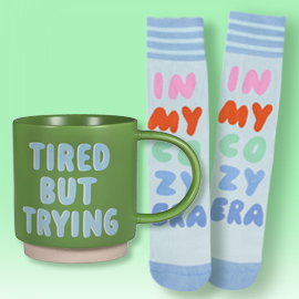 Mug and socks.