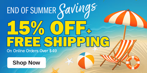 Get 15% Off and Free Shipping!