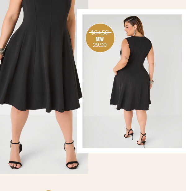 Textured Knit A Line Dress