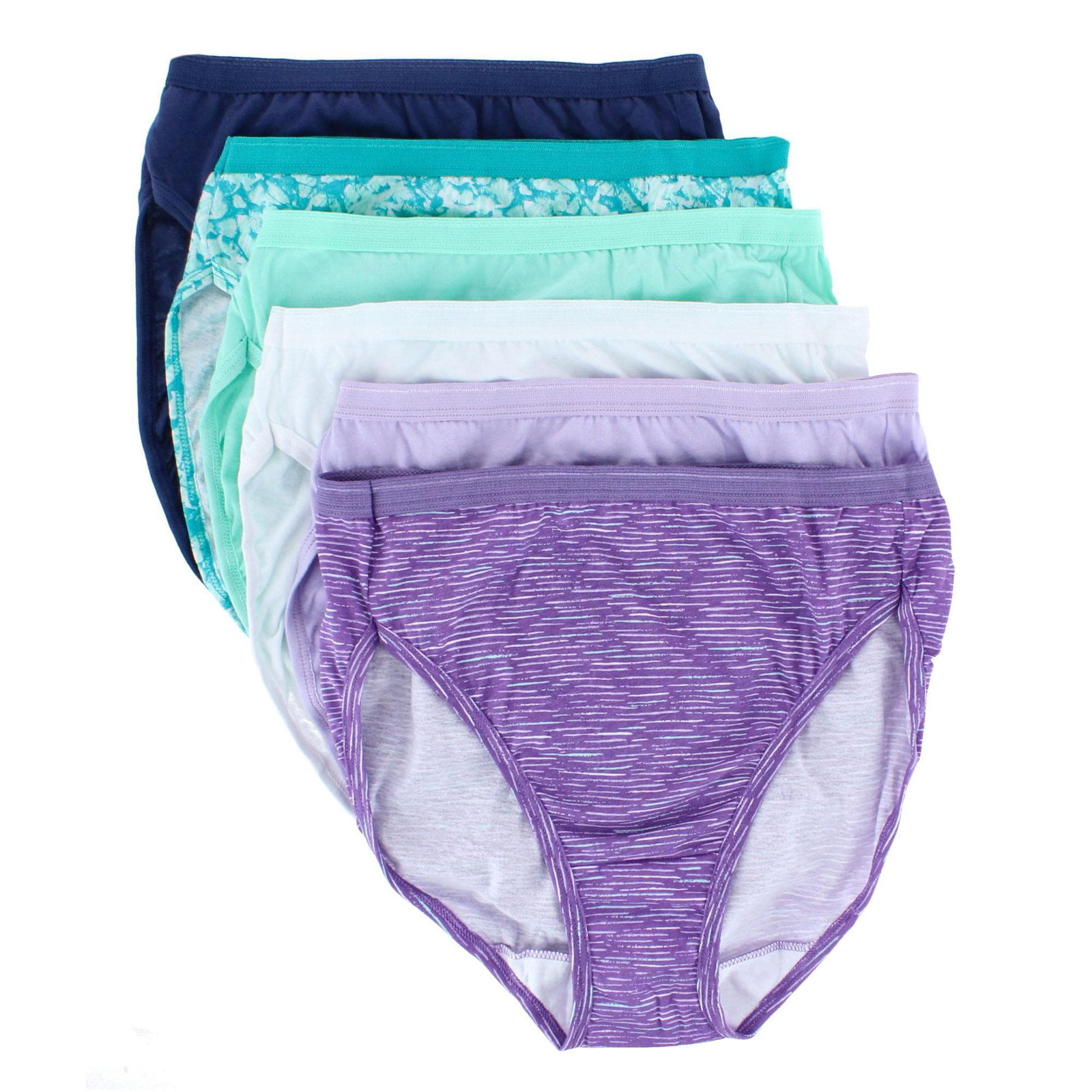 Image of Fruit of the Loom Women's Cotton Assorted Hi-Cut Panty (6 Pack)