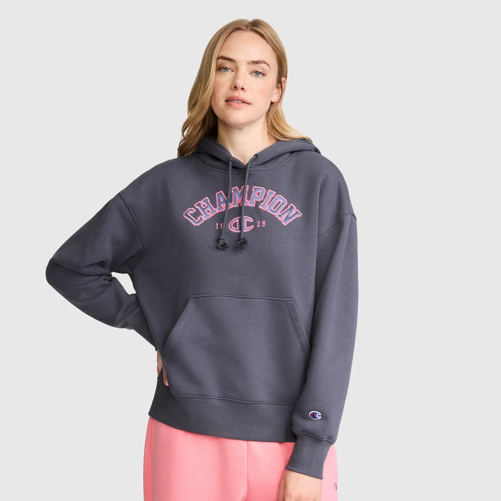 Image of Fleece Hoodie, Satin Applique
