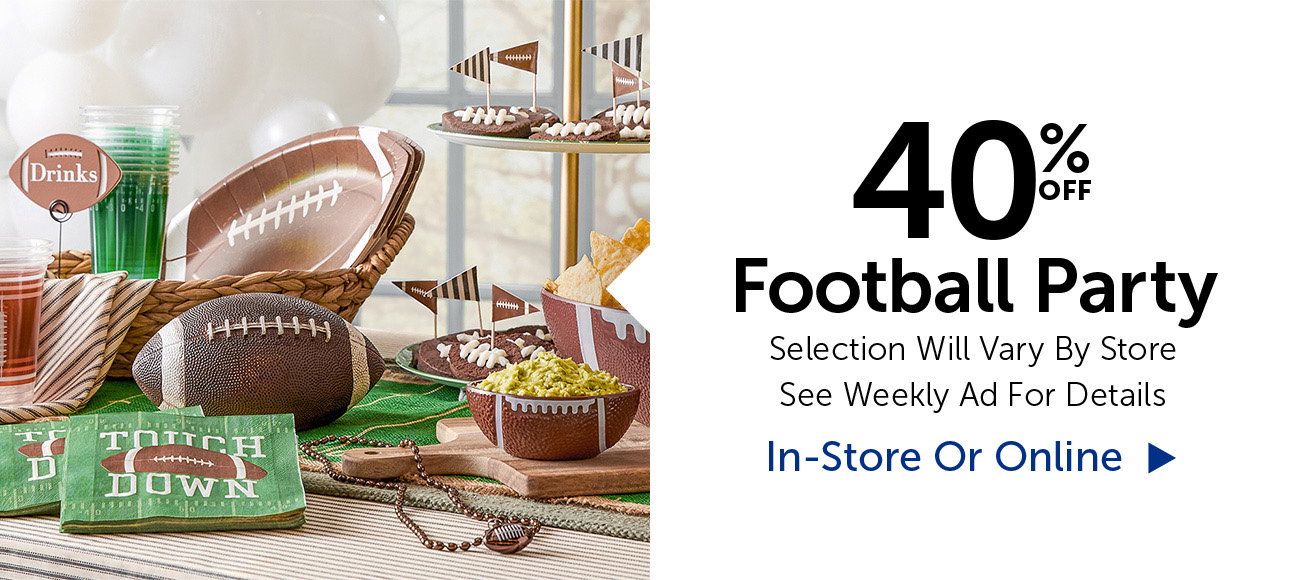 Football Party - Selection Will Vary By Store