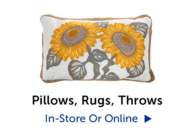 Pillows, Throws, Rugs