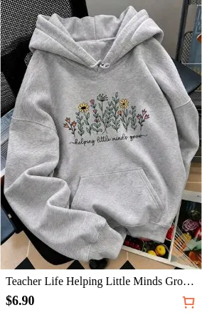 Teacher Life Helping Little Minds Grow Wildflower Graphic Hoodie For Women, Cute Back To School Gift Casual Fall Clothes