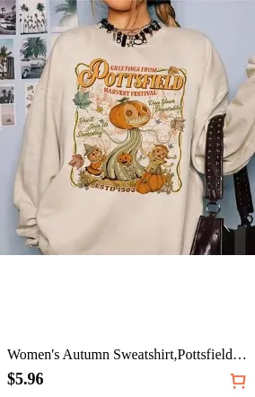 Women's Autumn Sweatshirt,Pottsfield Harvest Festival Sweatshirt, OTGW Inspired Graphic Tshirt, Vintage Autumn Pumpkin Crewneck, Cozy Spooky Season Gi