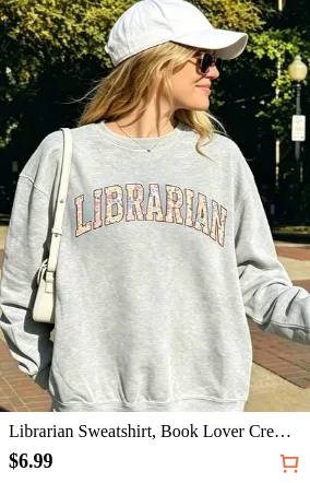 Librarian Sweatshirt, Book Lover Crewneck, Library Gift, Back To School Pullover