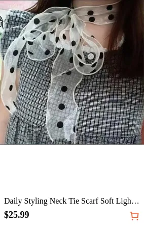Daily Styling Neck Tie Scarf Soft Light Neck Wrap Ladies Office Accessory Simple Multi Outfit Matching Decorative Band