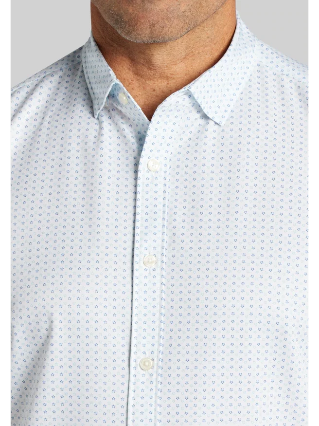 Traveler® COOL<i>MOTION</i> Tailored Fit Stars 4-Way Stretch Button Up Shirt
