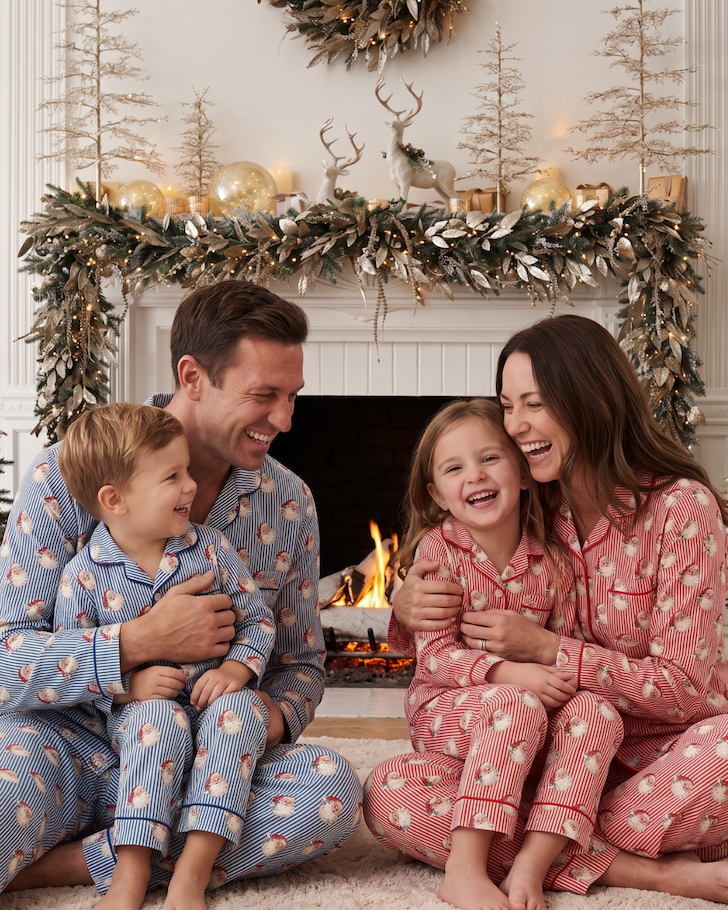 Striped Vintage Santa Collection