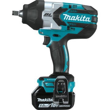 Makita 18V LXT Brushless High-Torque 1/2in. Impact Wrench Kit, 740 ft./lbs. Fastening Torque, Model# XWT08T