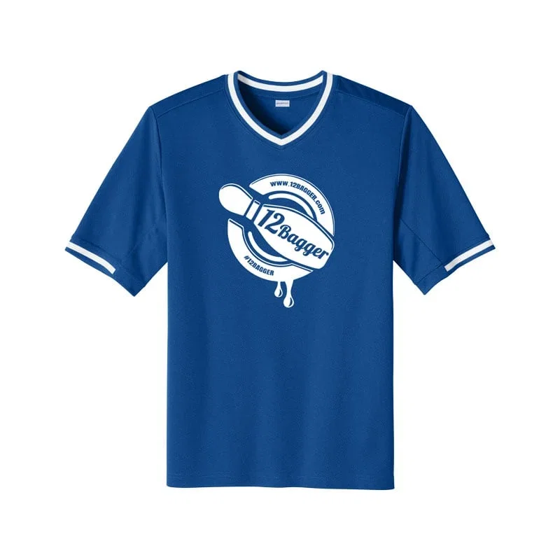 Image of 12Bagger Bowling V Neck Baseball Jersey