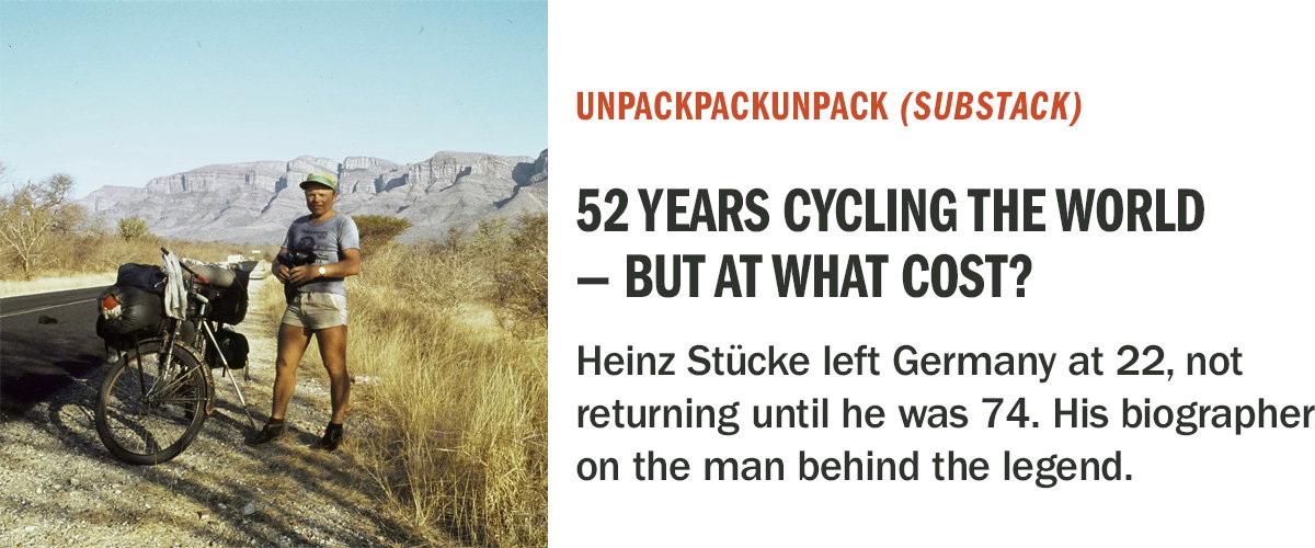 Detours | Over 50 years cycling around the world: Why and at what cost? | UnpackPackUnpack (Substack)