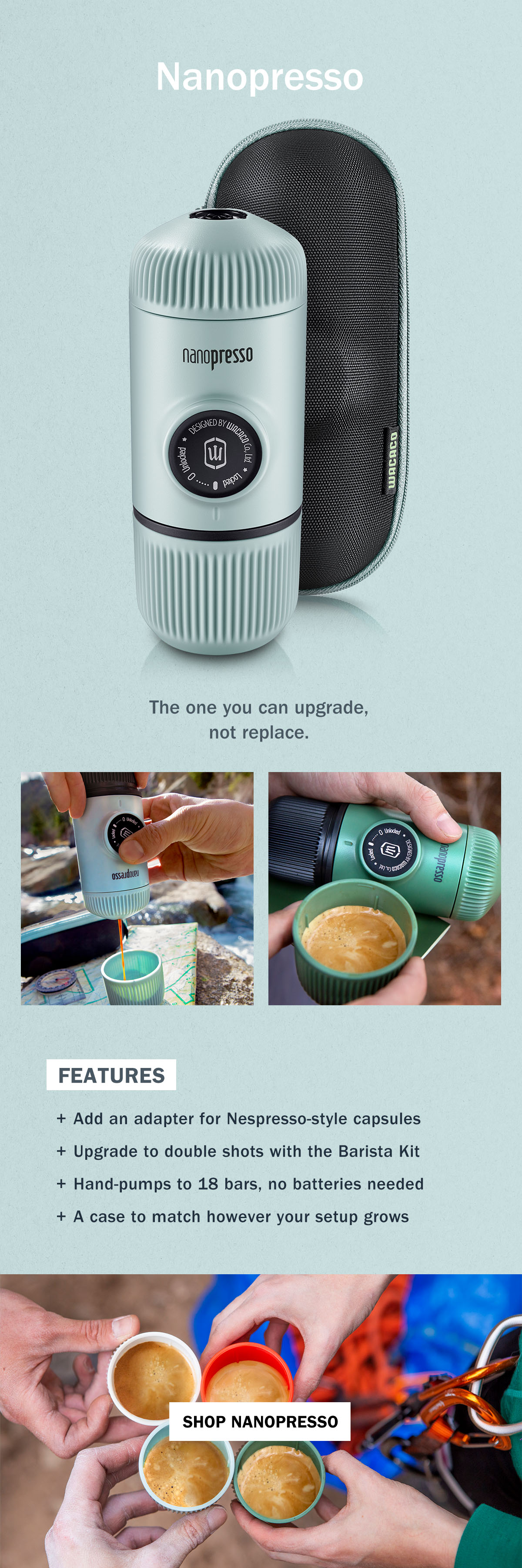 Wacaco Nanopresso | Portable Espresso & Accessories | WildBounds