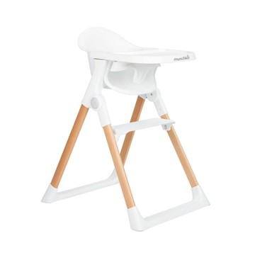 Munchkin Float Easy Clean Foldable High Chair - Compact Modern Design - Whi
