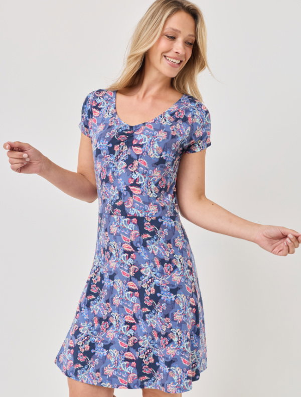 Bequemes Jersey-Kleid mit Muster