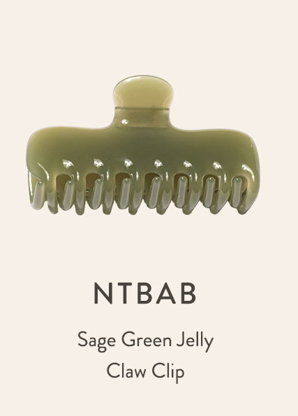 Sage Green Jelly Claw Clip 