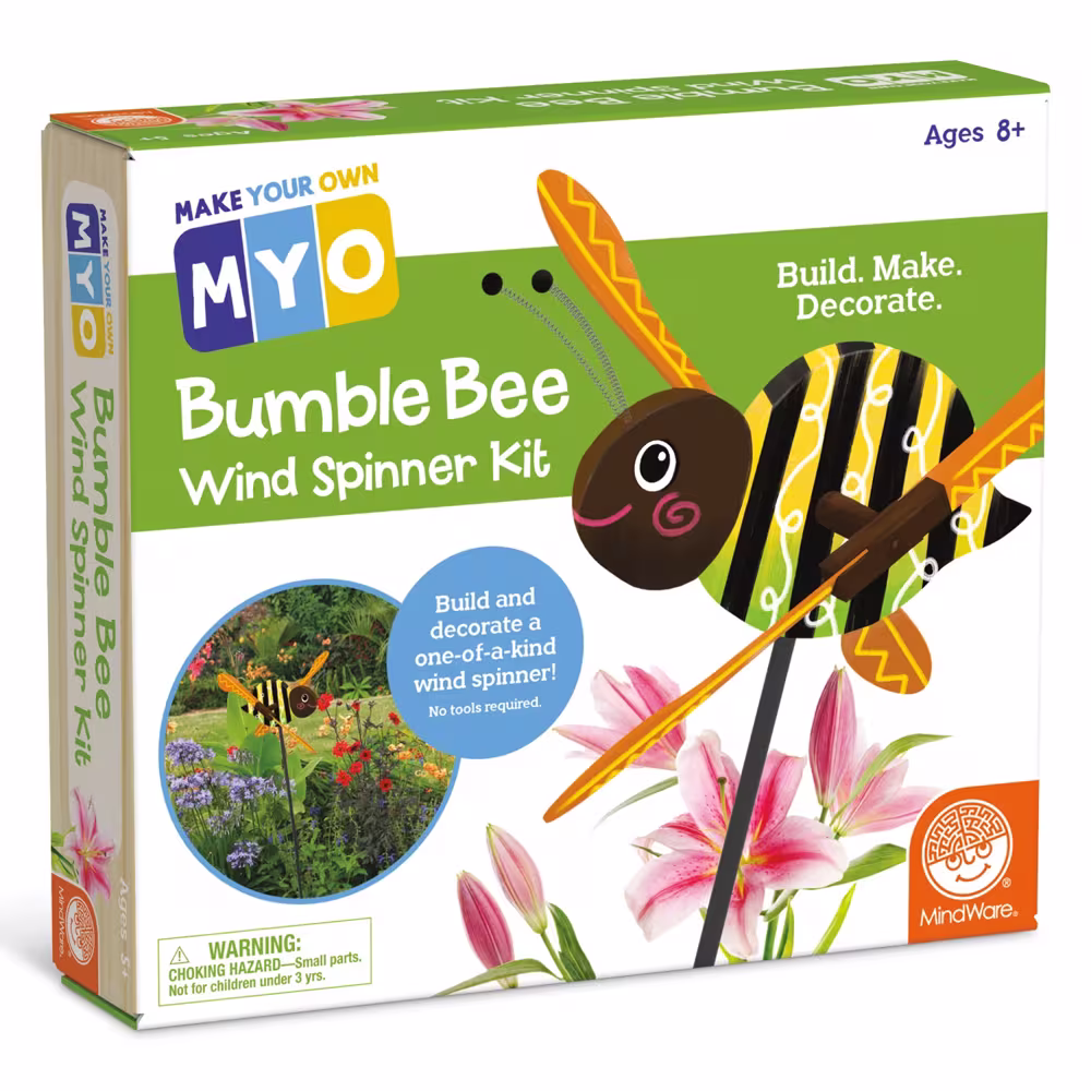 Make Your Own Bumble Bee Wind Spinner Craft Kit