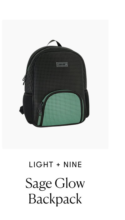 Light + Nine: Sage Glow Backpack