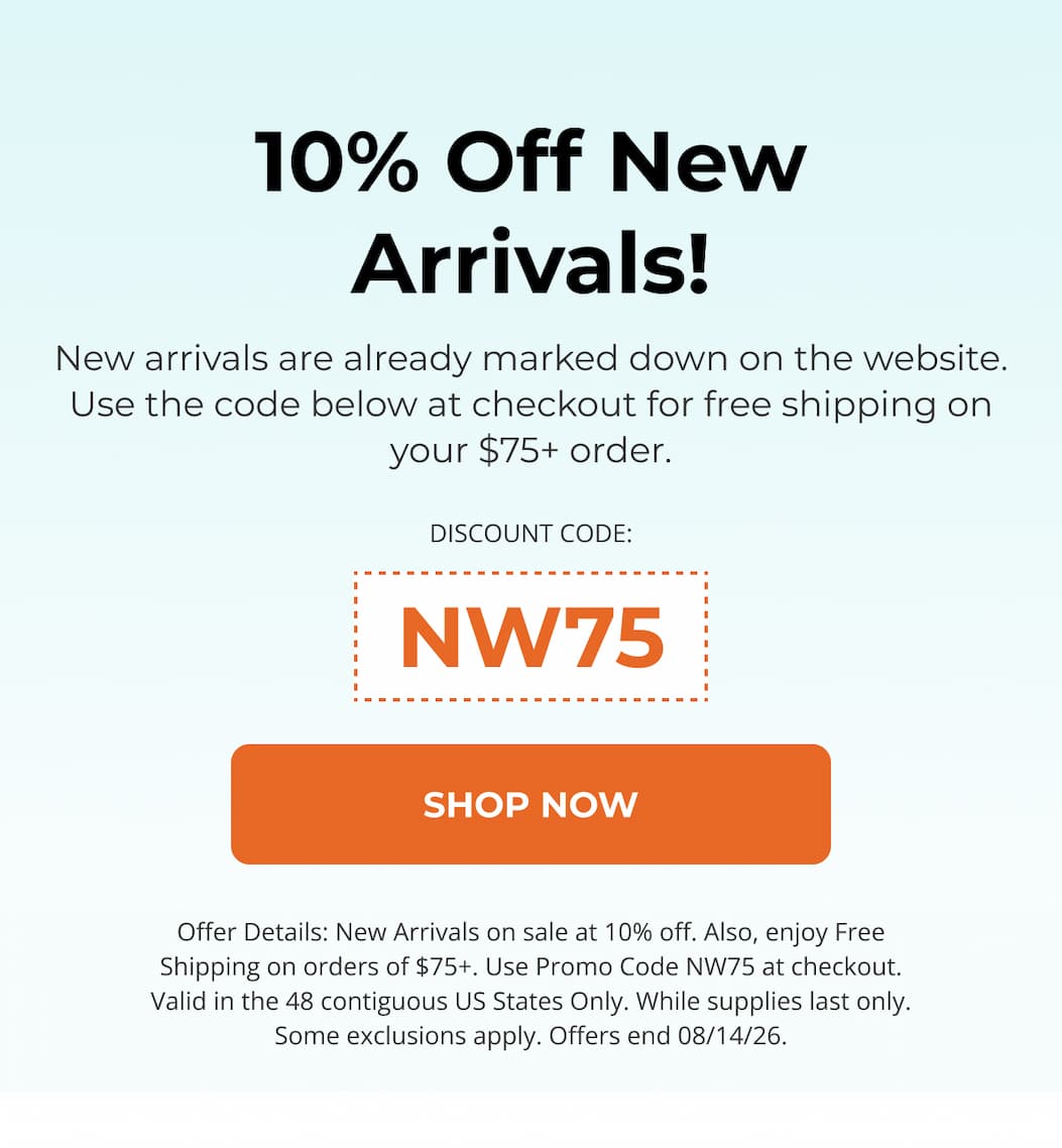 Free Shipping on $75, Plus 10% Off