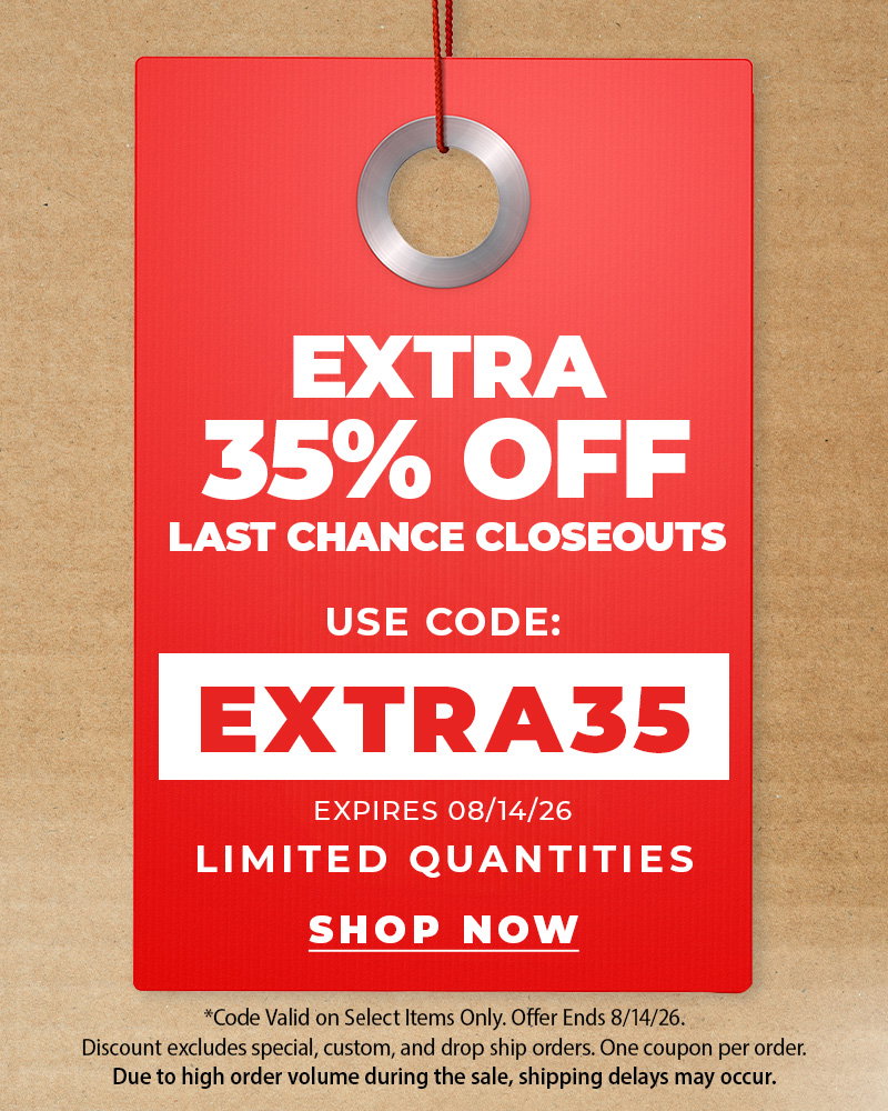 Extra 35% Off Last Chance Closeouts