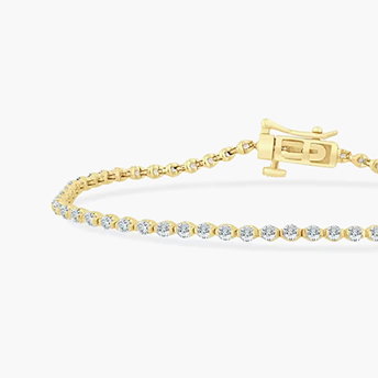 Lab Grown Diamond Tennis Bracelet in 14K Yellow Gold
