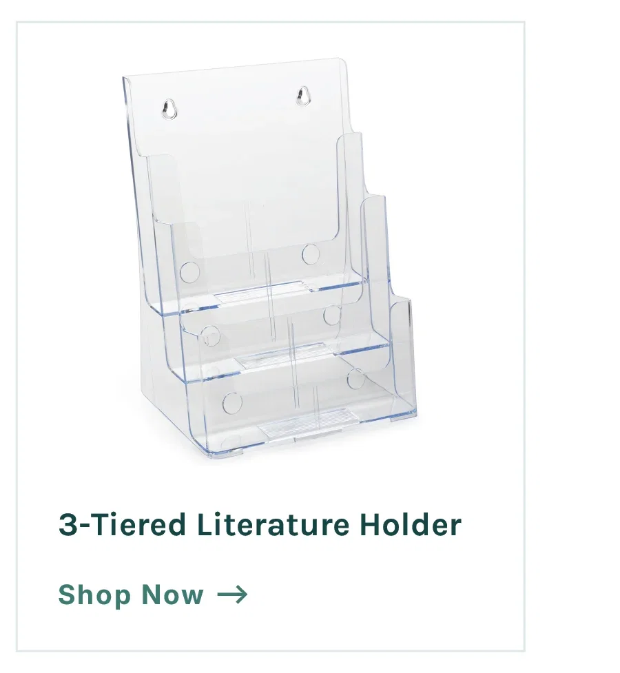 3 Tiered Literature Holder