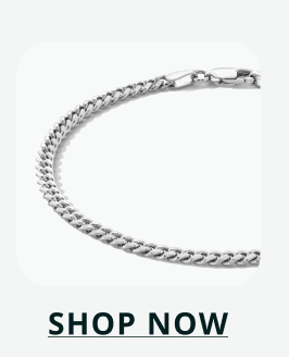 Sterling silver cuban link chain bracelet. Click here to shop now