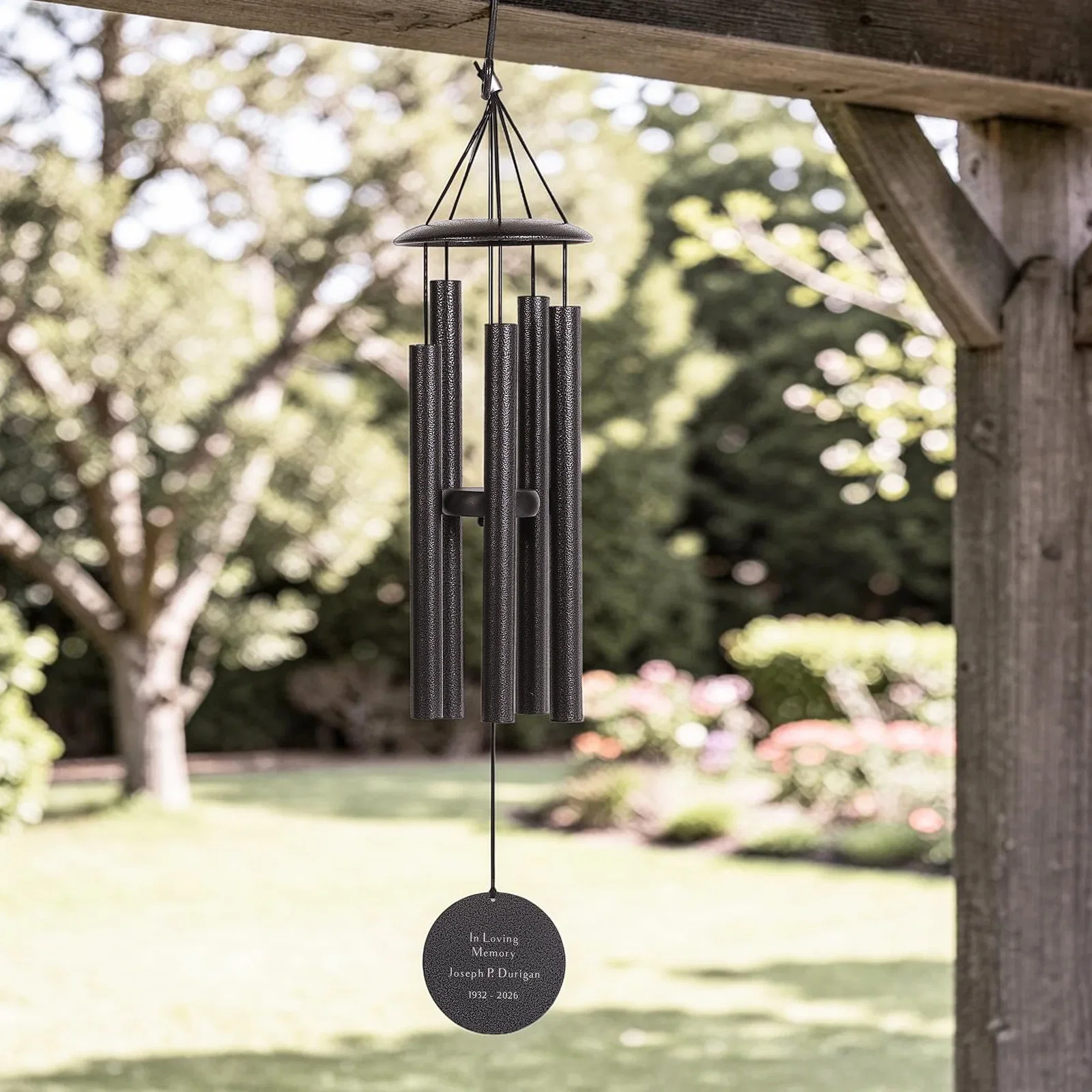 Personalized Memorial Eagle's Wings Wind Chimes - 30