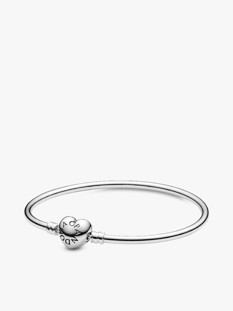 Pandora Moments Heart Clasp Bangle