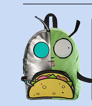 GIR Split Face Reversible Backpack - Invader Zim