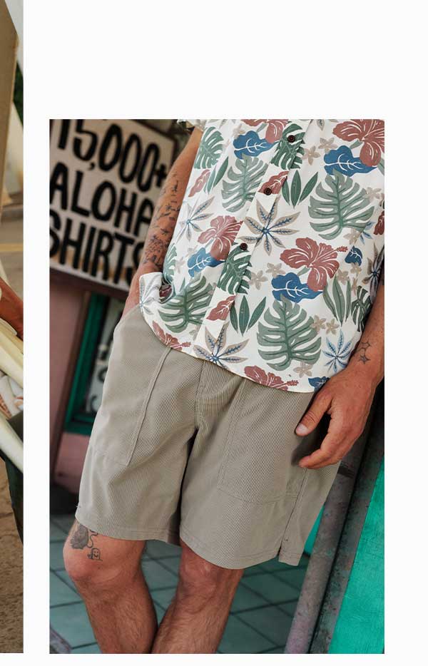 Male model in our Trails Corduroy Shorts