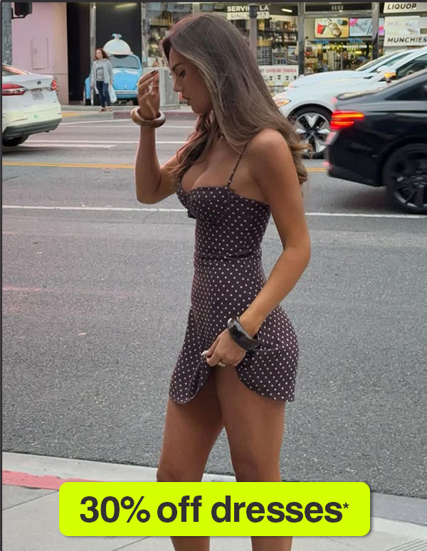 30% off dresses*
