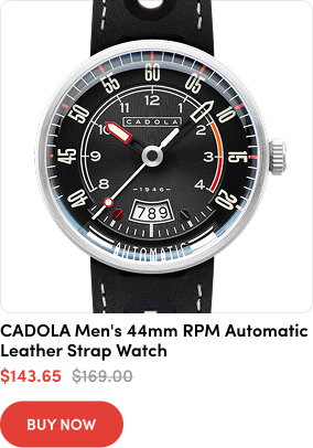 CD-1055-01  Men's 44mm RPM Automatic Leather Strap Watch  $143.65
