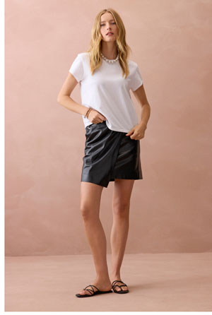 Shop Bolton Vegan Wrap Mini Skirt