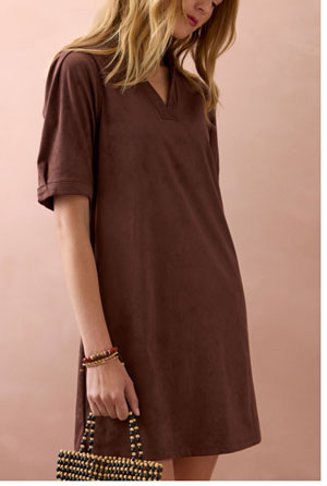 Shop Roseli Faux Suede Mini Dress