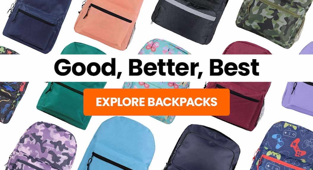 Good, better, best. Explore backpacks.