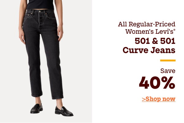 All Regular-Priced Women's Levi's 501 + 501 Curve Jeans Save 40%