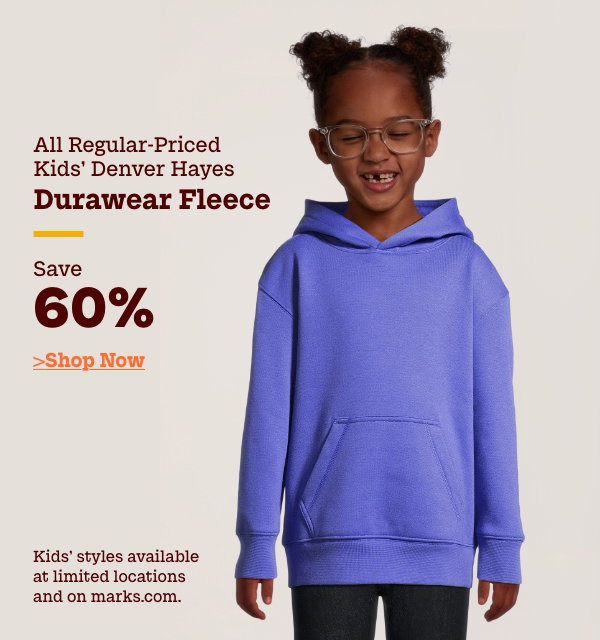 All Regular-Priced Kids' Denver Hayes Durawear Fleece Save 60%