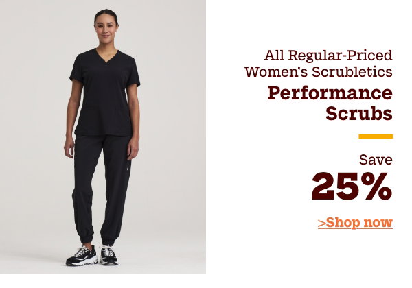 All Regular-Priced Women's Scrubletics Performance Scrubs Save 25%