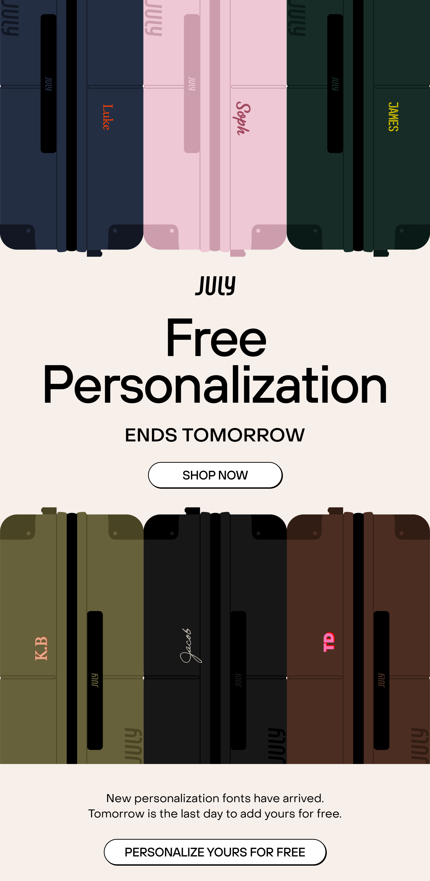 Personalise yours for free