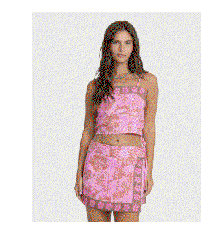 Sun Faded Yarn-Dyed Wrap Mini Skirt - A true wrap silhouette with an adjustable self-tie so you can fine-tune the fit.