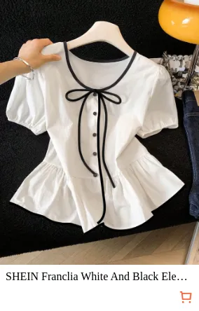 SHEIN Franclia White And Black...