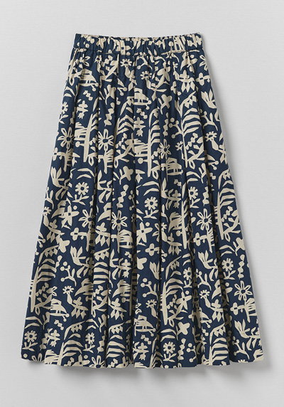 Emma Carlow Cut Out Print Cotton Skirt