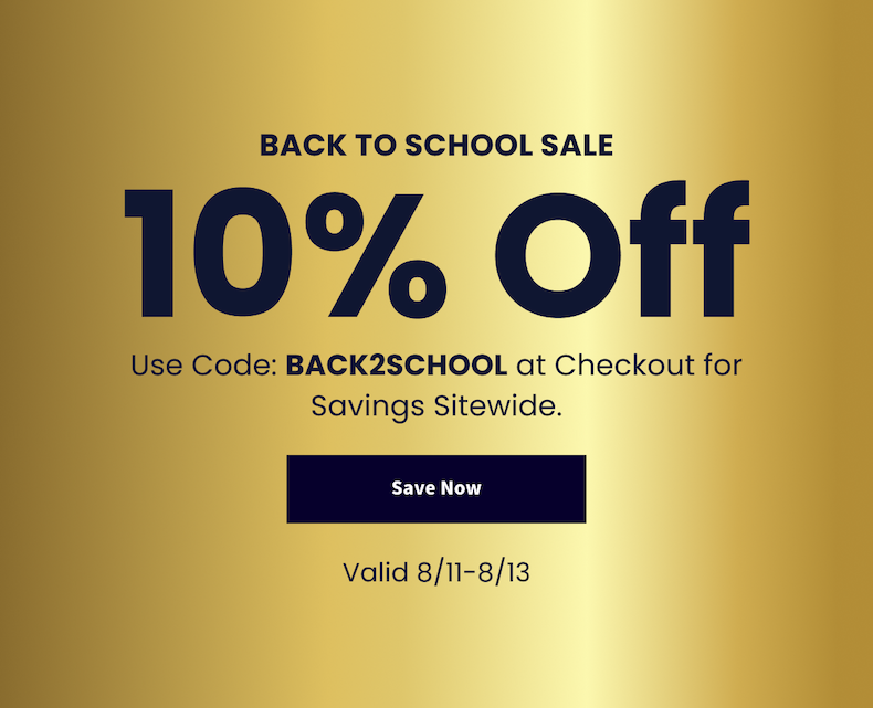 10% Off Sitewide with Code: BACK2SCHOOL at Checkout.