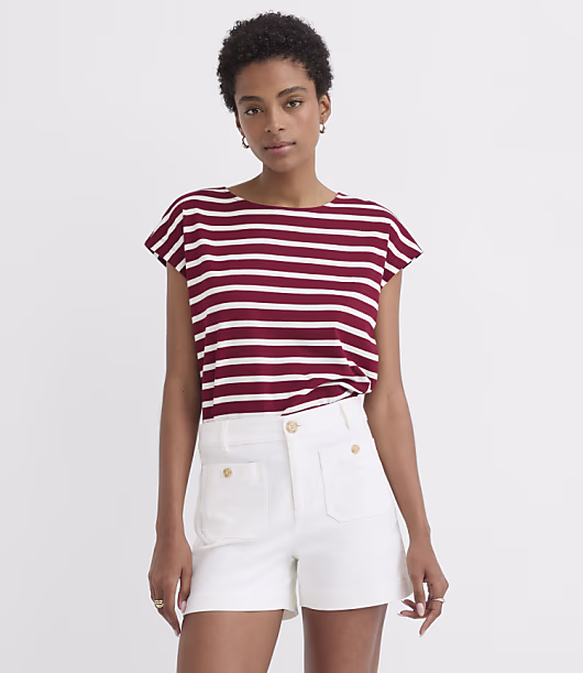Striped Modern Wedge Tee