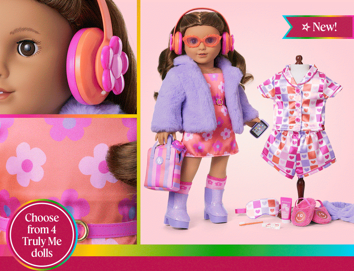 All the essentials, one easy gift. Includes a Truly Me™ doll plus everything she needs to rise, shine, and unwind. Shop gift sets