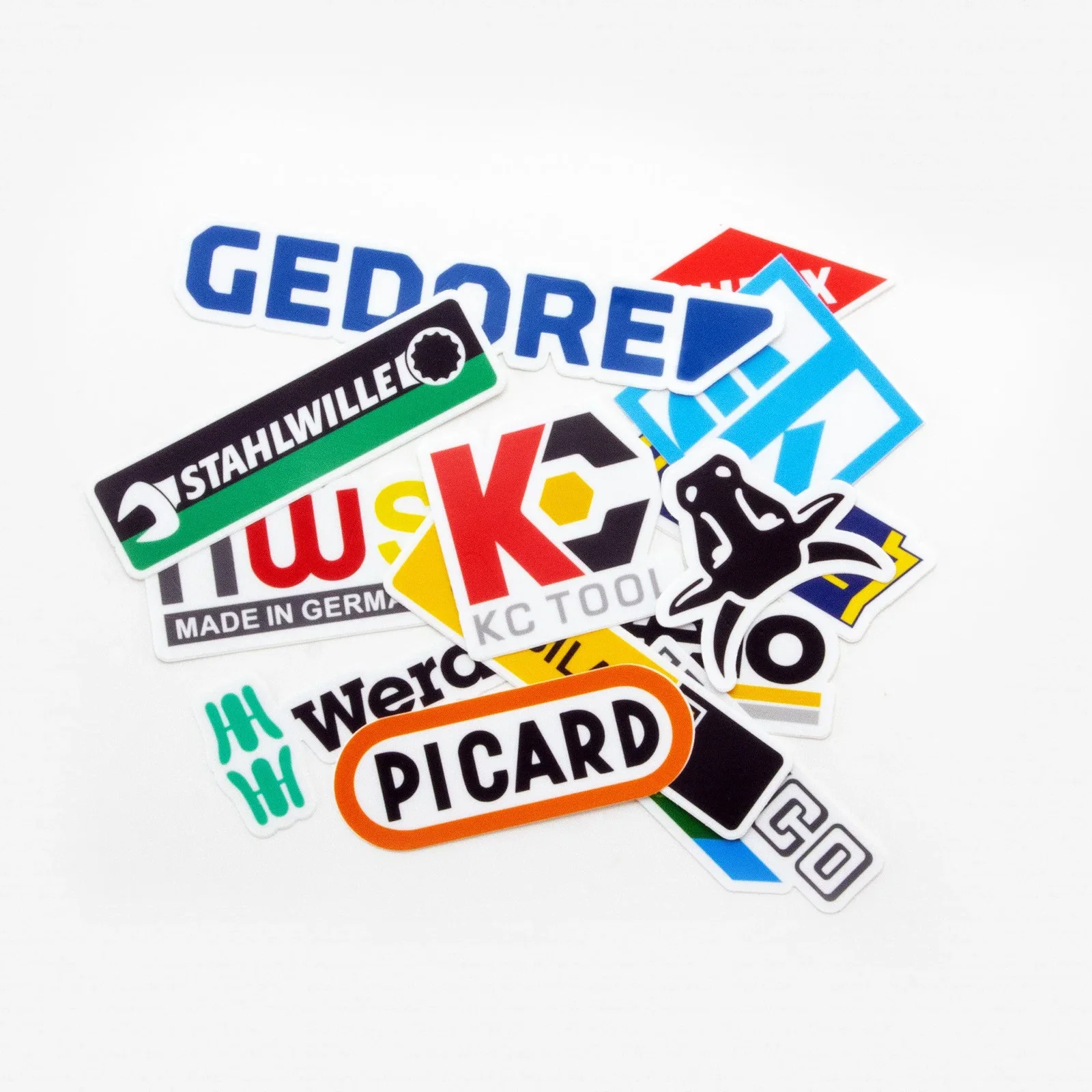 Image of German Tool Brands Sticker Pack, 13 Pieces