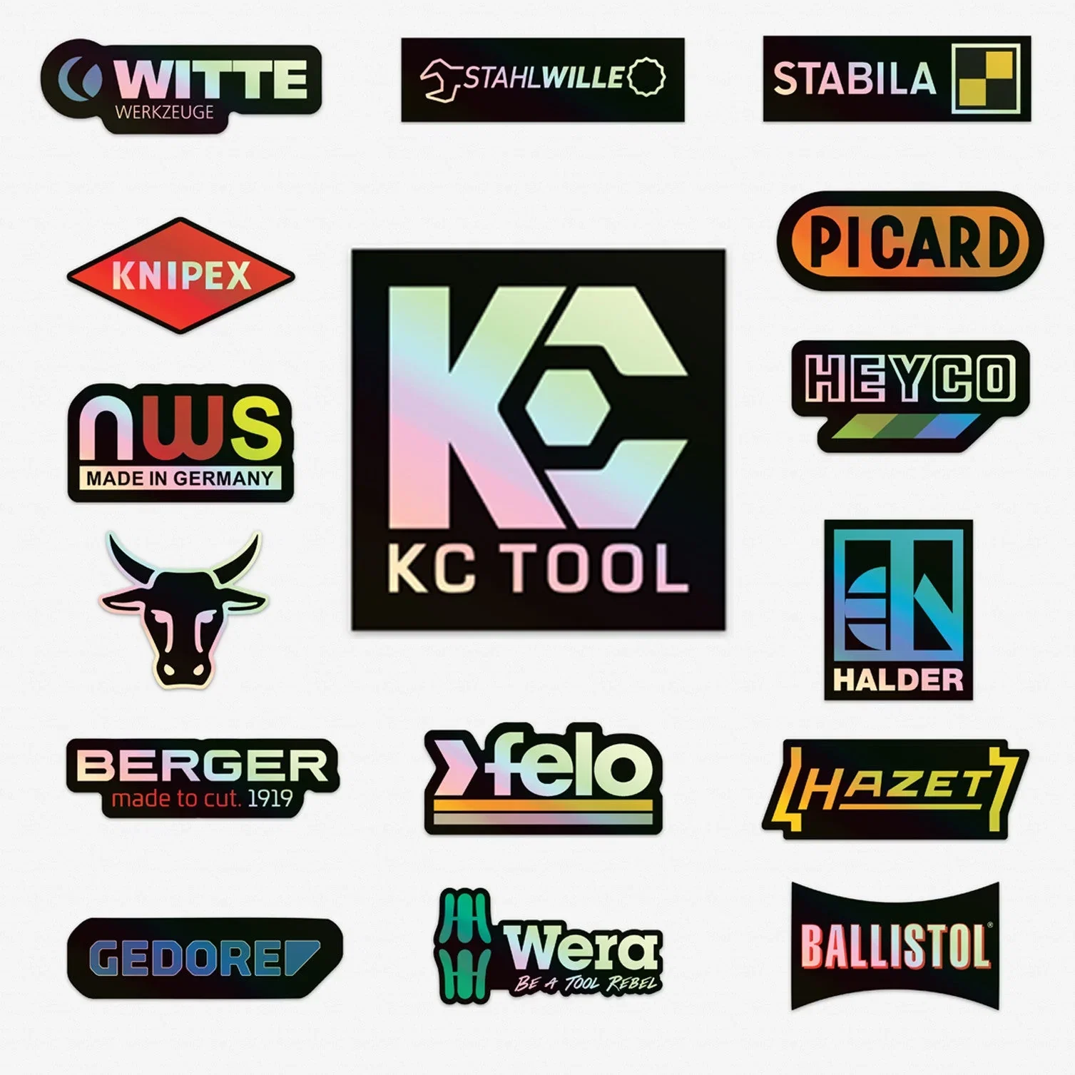 Image of Master Set Limited Edition Holographic Stickers, 16 Pieces