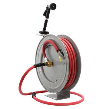 Avagard Retractable Hose Reel, Includes 5/8in. x 50ft. Hot/Cold Water Hose, Model# AVGWR5850-2