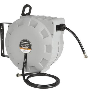 Strongway Retractable Garden Hose Reel with 5/8in. Dia. x 80ft.L Hose, Wall Mount